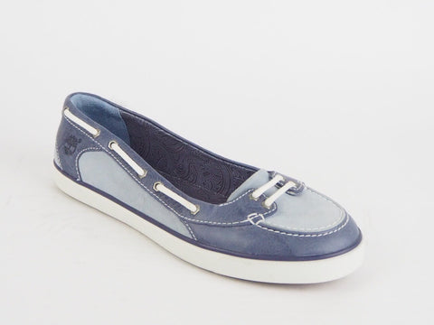 Womens Timberland Earthkeepers Deering 27622 Blue Leather Slip On Boat Shoes