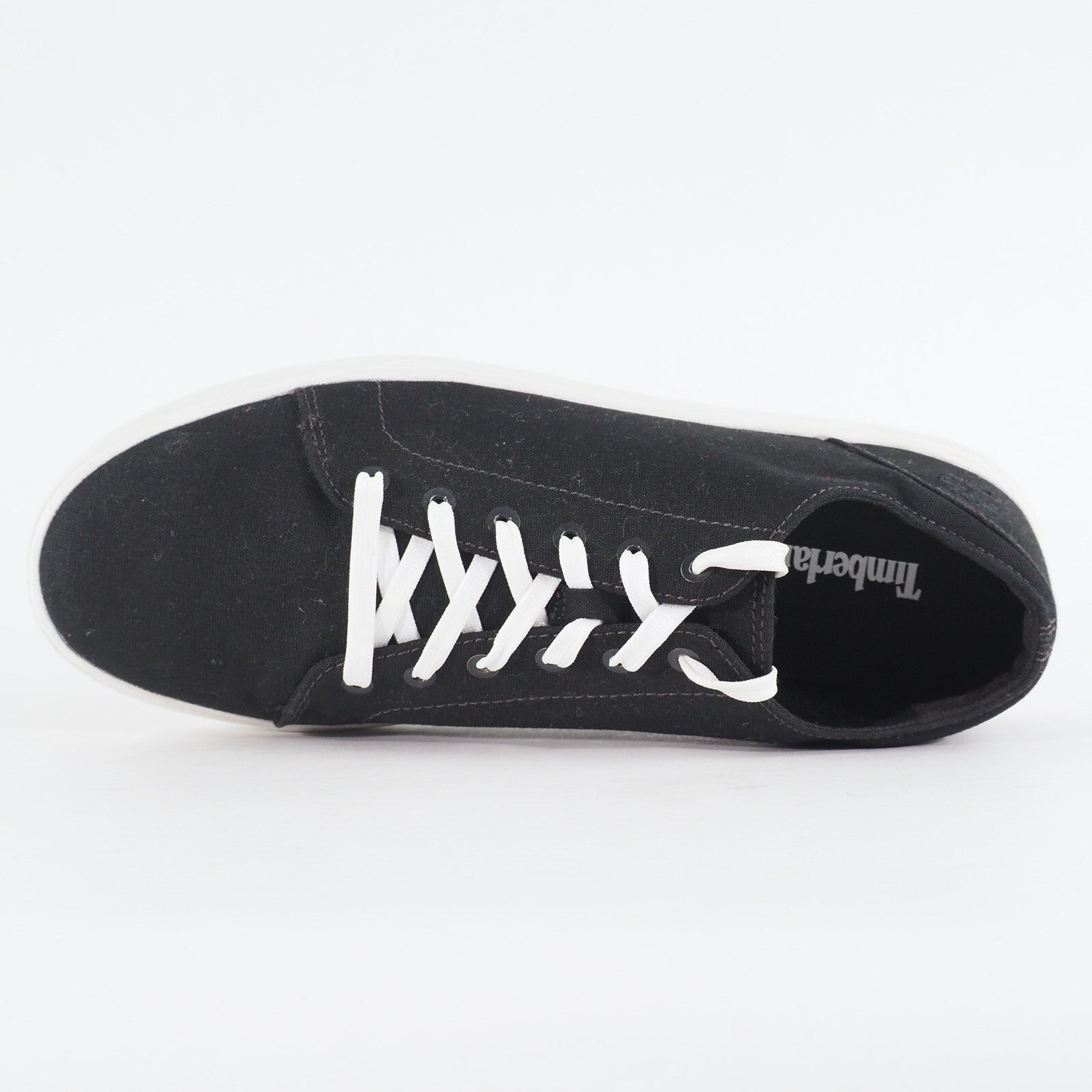 Mens Timberland Batham LTT A1QNW Black Canvas Lace Up Low Top Casual Shoes