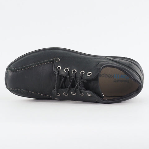 Mens Timberland EK Bike Toe Ox 45565 Black Leather Lace Up Casual Trainer Shoes