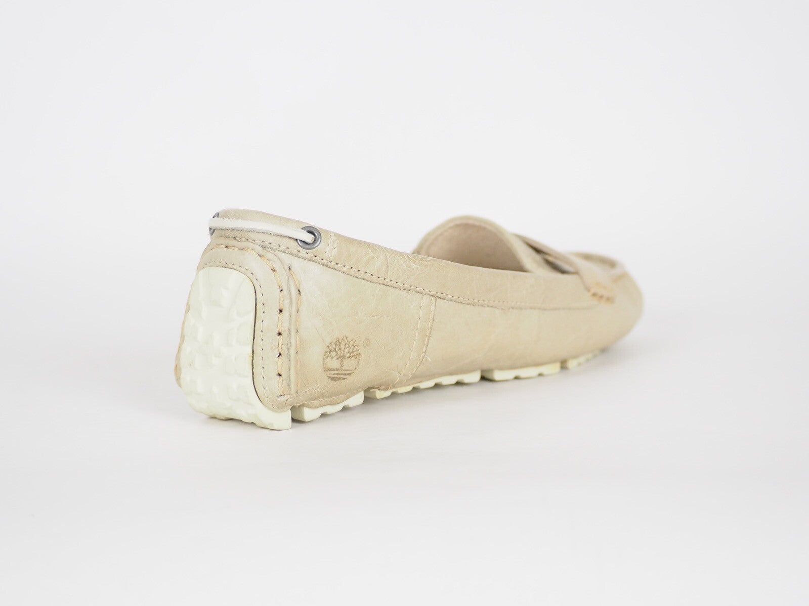 Womens Timberland Classic 27691 Beige Leather Casual Flat Shoes Mocassins