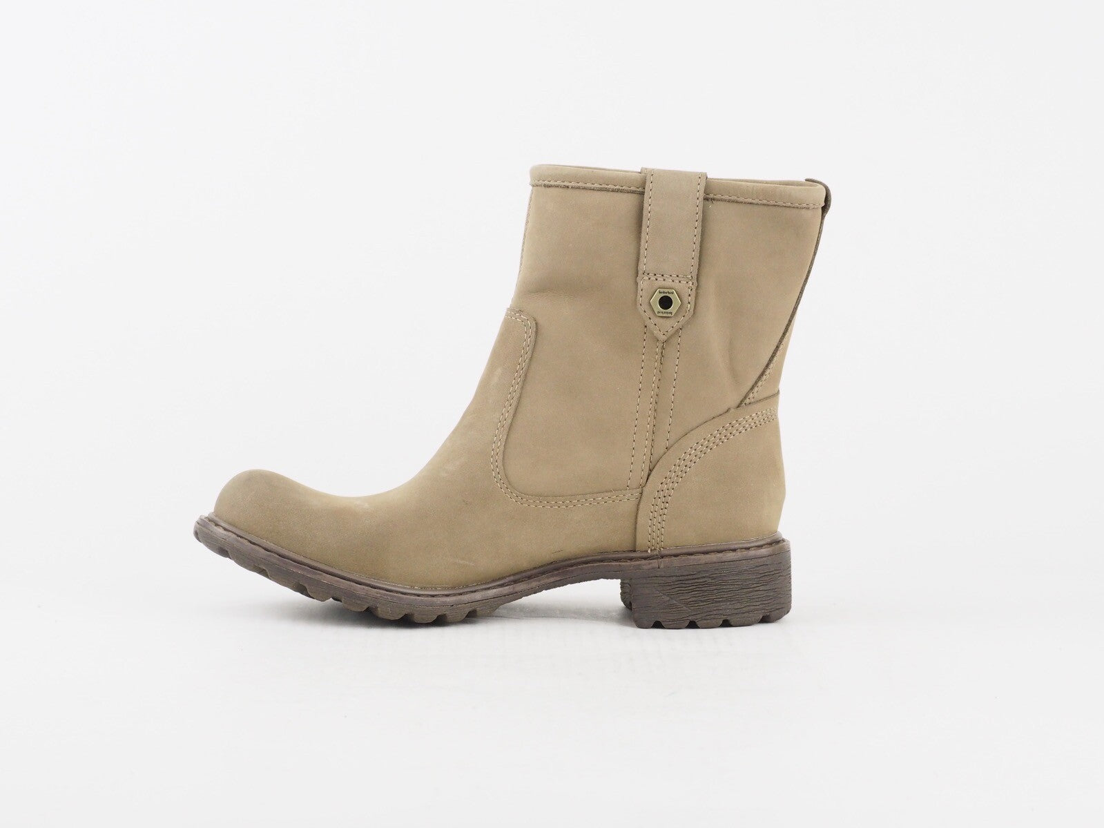 Womens Timberland Earthkeepers 8568A Taupe Leather Pull On Waterproof Boots