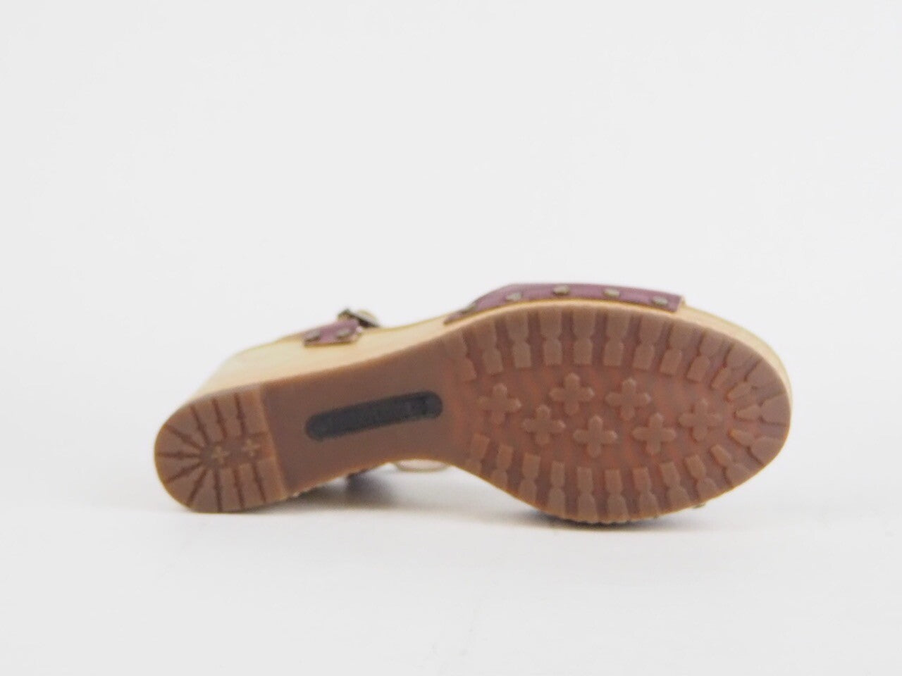 Womens Timberland EK Tilden Bkstrp 8823A Leather Burgundy Heels Summer Sandals