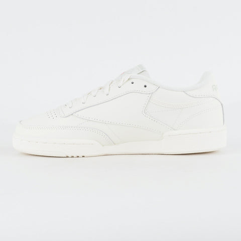Womens Reebok Club C 85 HQ0947 White Leather Casual Lace Up Sports Trainers