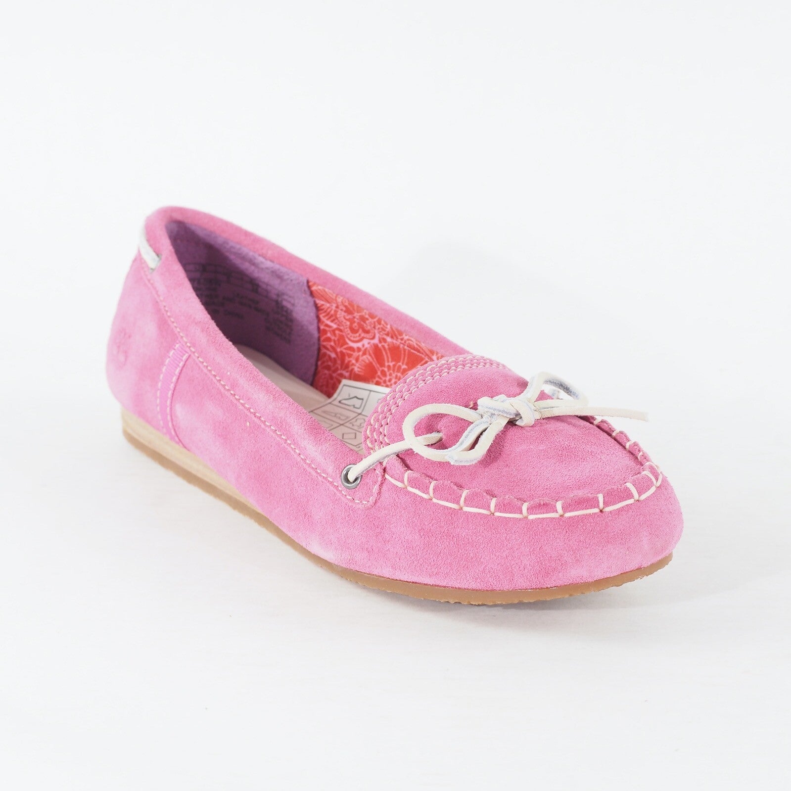 Womens Timberland Caska Moc 27605 Medium Pink Leather Slip On Casual Shoes