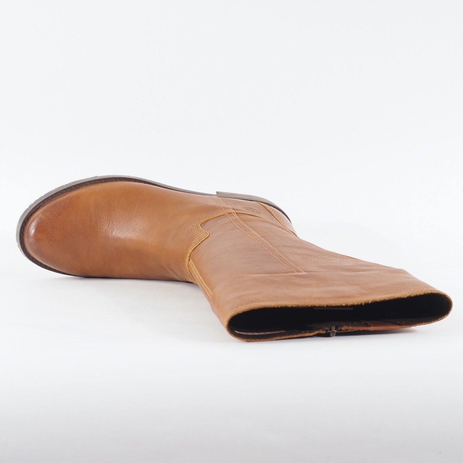 Womens Timberland Venice Park Tall A1IZ7 Tan Leather Zip Up Casual High Boots