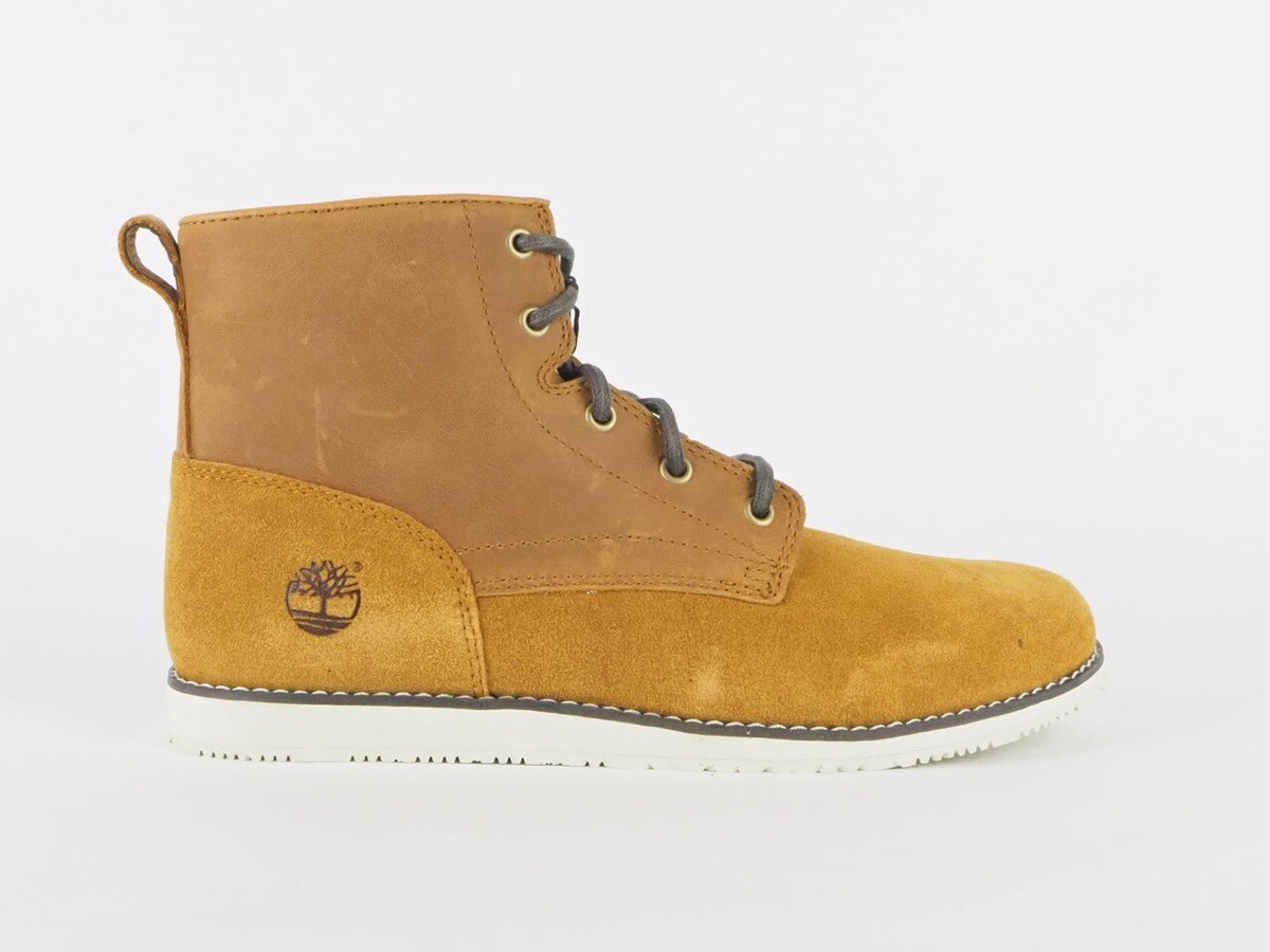 Junior Boys Timberland Newmarket Lace A1CEE Leather Brown Casual Walking Boots