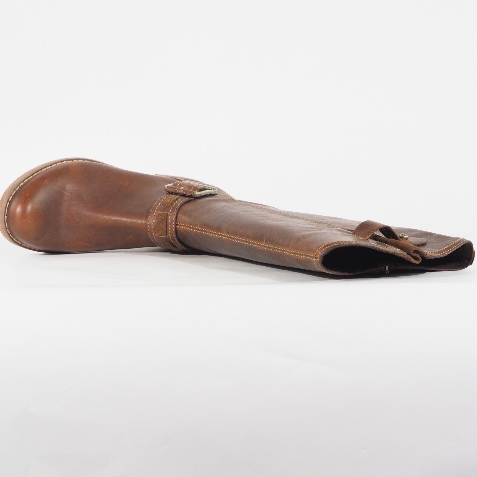 Womens Timberland Savin Hill 8548R Tan Leather Zip Up Casual Walking Boots