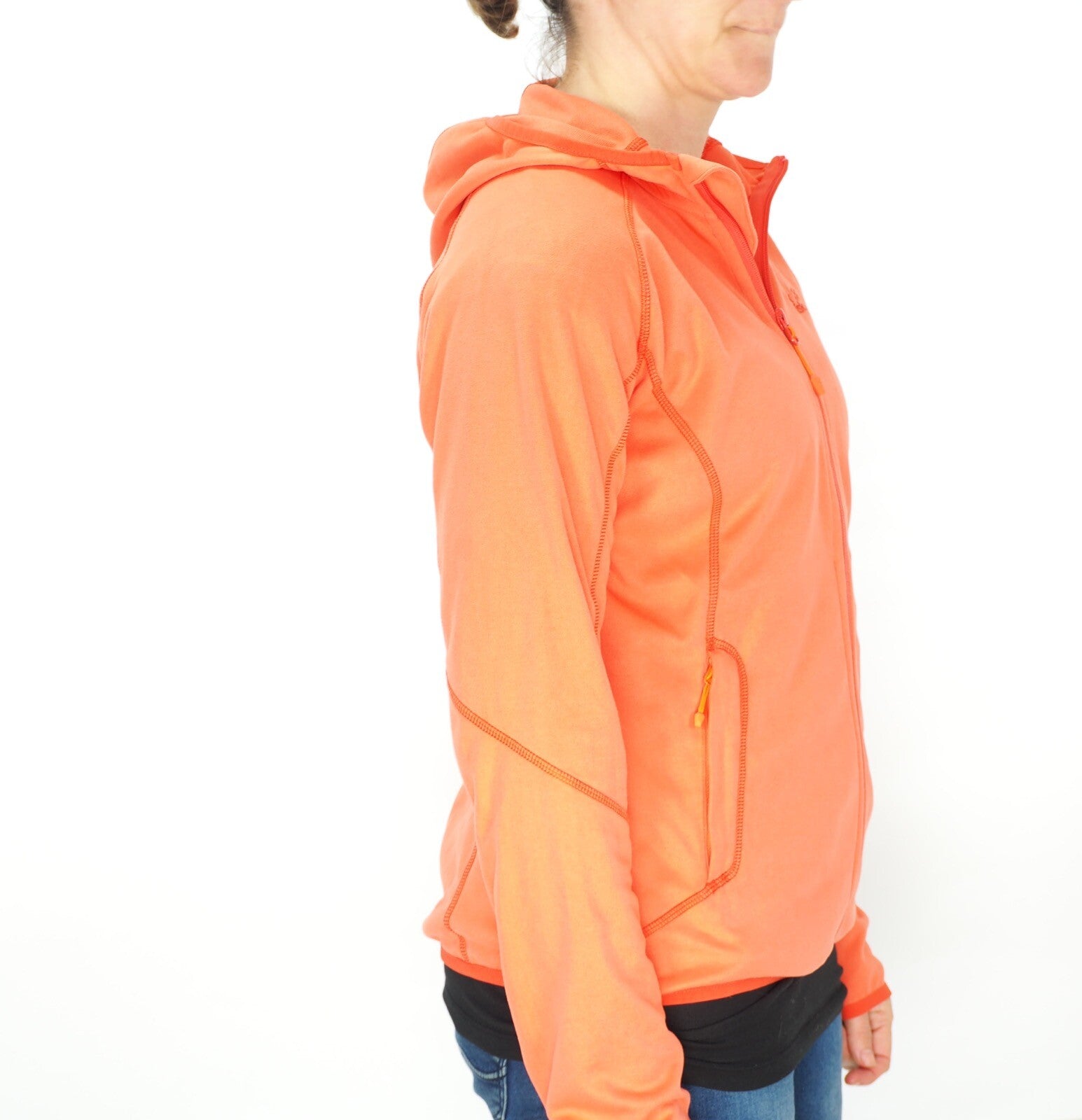 Womens Jack Wolfskin Rock Still 1703361 Watercress Blossom Zip Up Light Hoodie