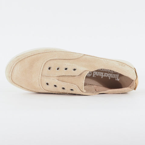 Womens Timberland Casco bay 8844R Beige Leather Laceless Slips on Casual Shoes