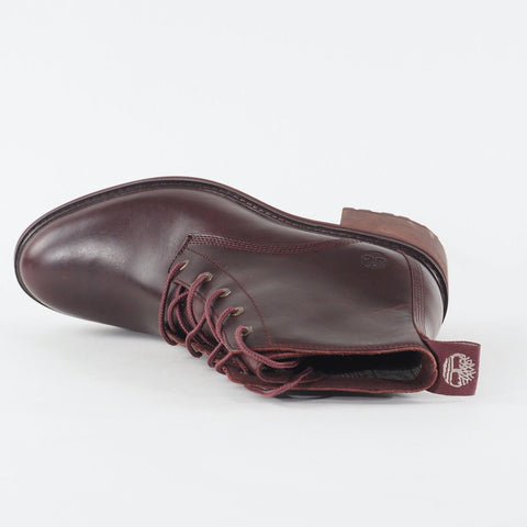 Womens Timberland Sienna High A23M6 Burgundy Leather Lace Up Walking Ankle Boots