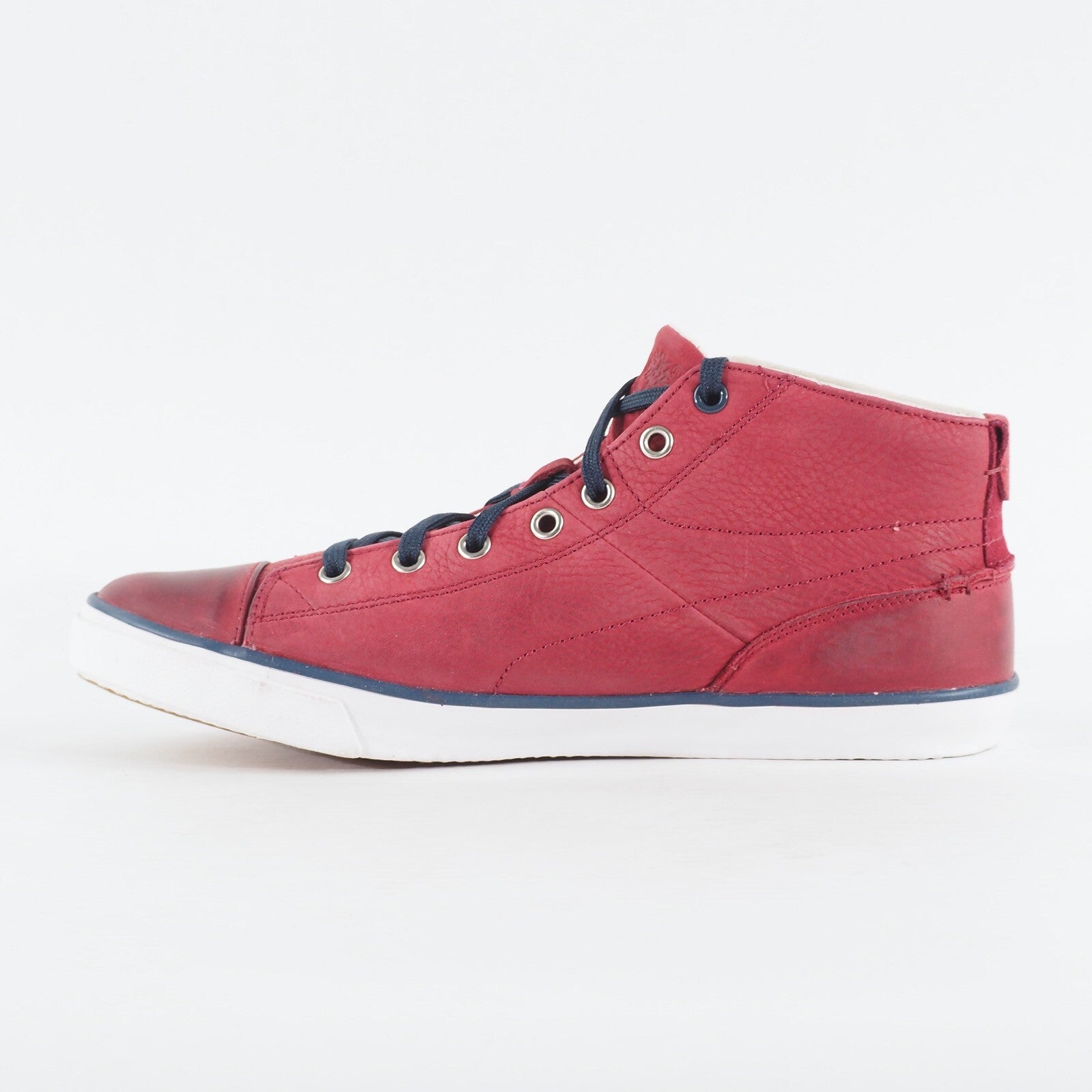 Mens Timberland EK Hootset Camp 5266A Burgundy Leather Casual Hi Top Trainers