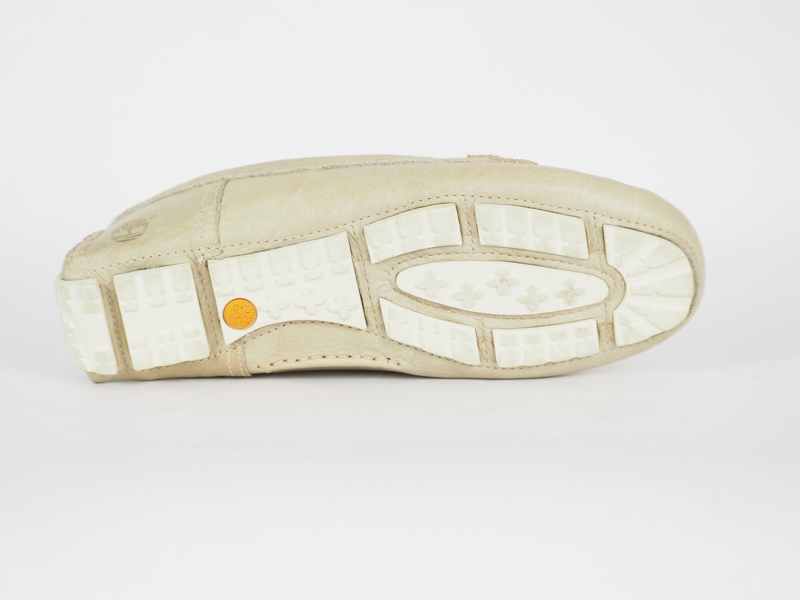 Womens Timberland Classic 27691 Beige Leather Casual Flat Shoes Mocassins