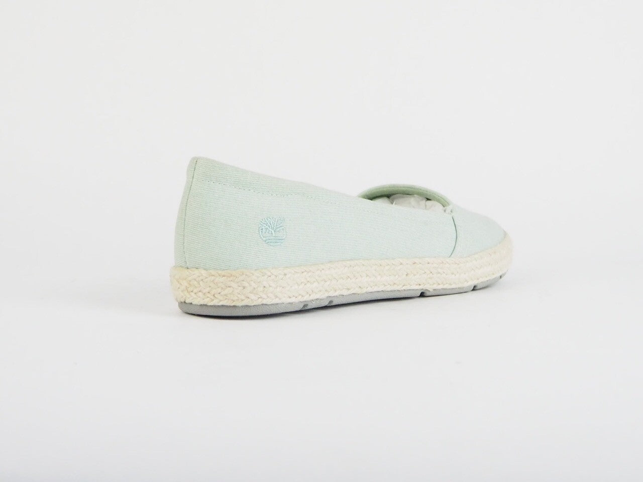 Womens Timberland Casco Bay A1AFE Mint Green Fabric Slip On Casual Canvas Shoes