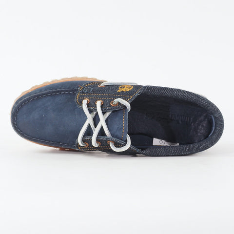 Womens Timberland Limited A1GBJ Navy Leather / Denim Lace Up Casual Boat Shoes