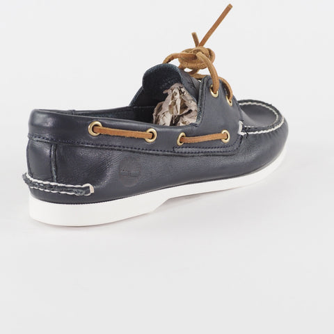 Mens Timberland Eye 29575  Leather Lace Up Navy Casual Walking Boat Shoes