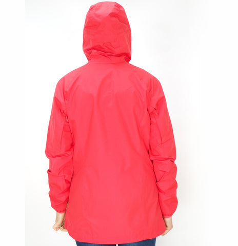 Womens Jack Wolfskin Barstow Trail 5016661 Tulip Red Zip Up Hooded Hiking Jacket