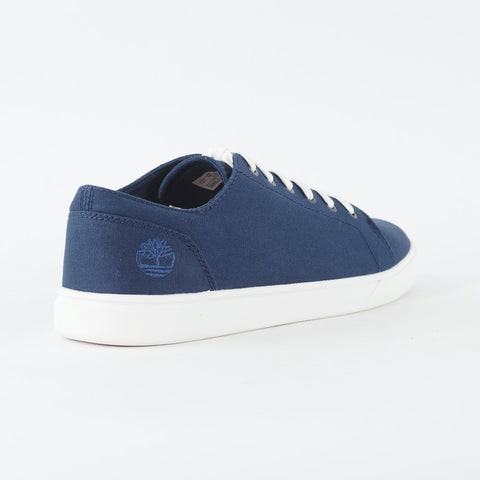 Mens Timberland Bayham Ox A1PGH Navy Blue Canvas Lace Up Low Top Casual Shoes