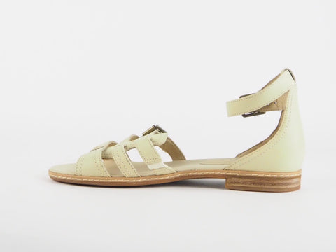 Womens Timberland Earthkeepers 8000R Beige Leather Buckle Heeled Sandals