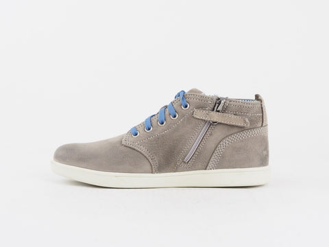 Juniors TimberlandEK Groveton 3293A Grey Leather Lace Casual Shoes Chukka Boots