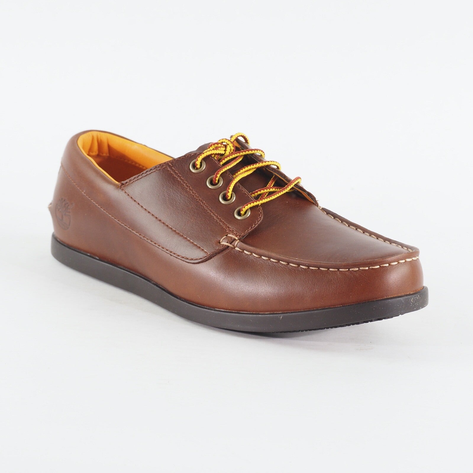 Mens Timberland Newmarket Campmoc 42547 Medium Brown Leather Laced Casual Shoes