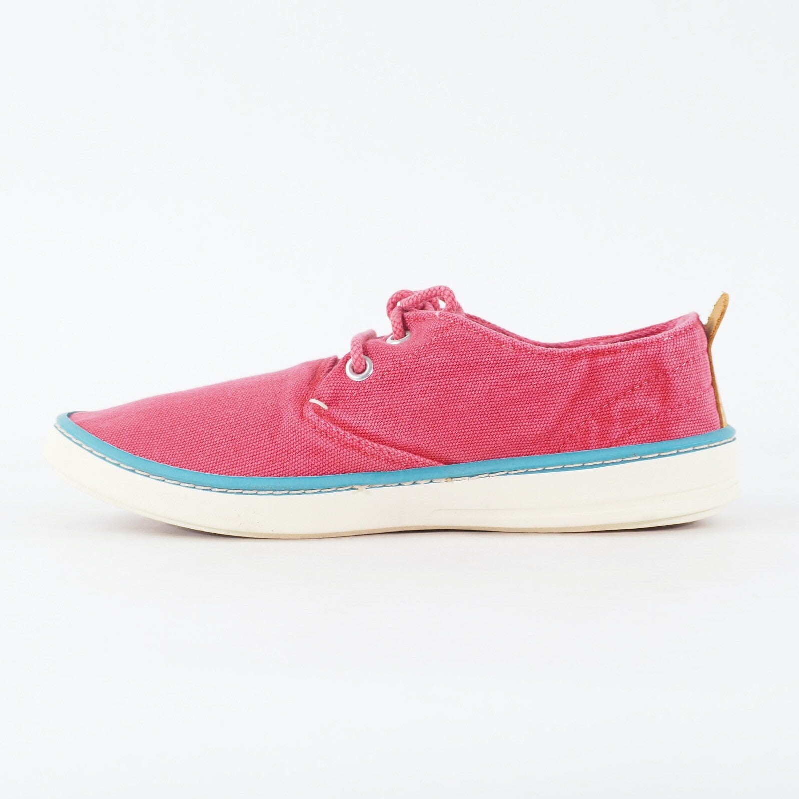 Womens Timberland EK Hookset Oxford 8964R Magenta Canvas Lace Up Casual Shoes