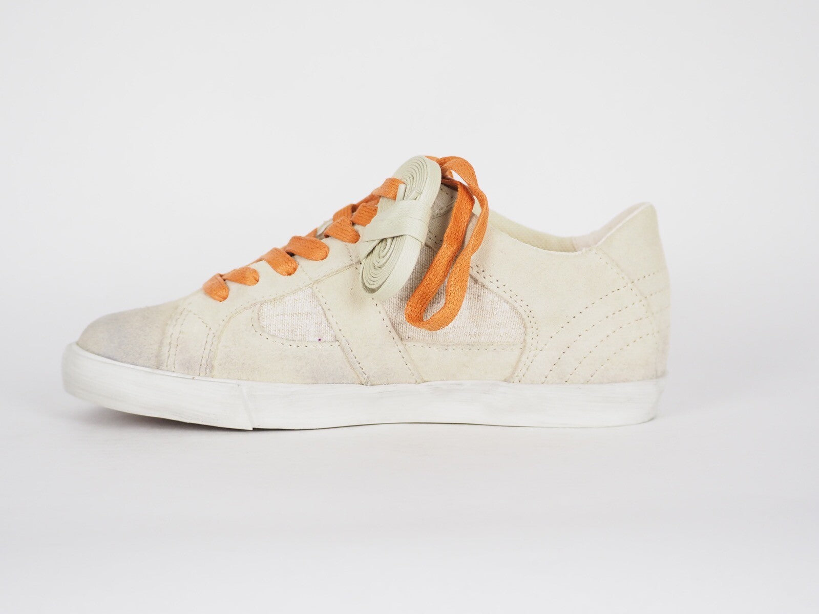 Womens Timberland EK Glstnbry 8233B Beige Leather Lace Up Trainers Casual Shoes