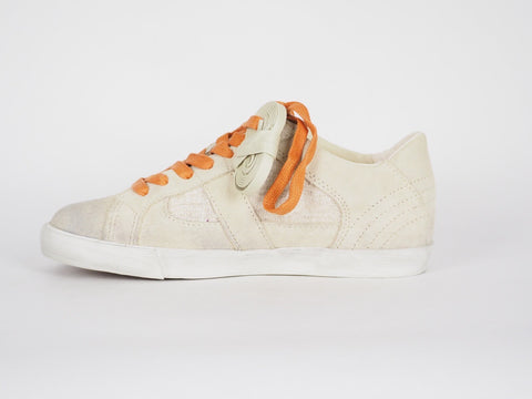 Womens Timberland EK Glstnbry 8233B Beige Leather Lace Up Trainers Casual Shoes