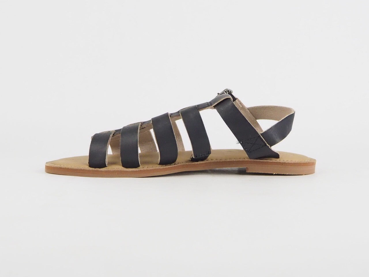 Womens Timberland Ek Sheafe Fisherman 8165B Black Leather Buckle Sandals