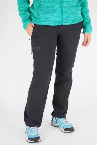 Womens Jack Wolfskin 5007661 Black Windproof Stretch Outdoor Hiking Trousers