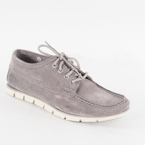 Mens Timberland Tidelands A1H9S Medium Grey Suede Lace Up Casual Boat Shoes