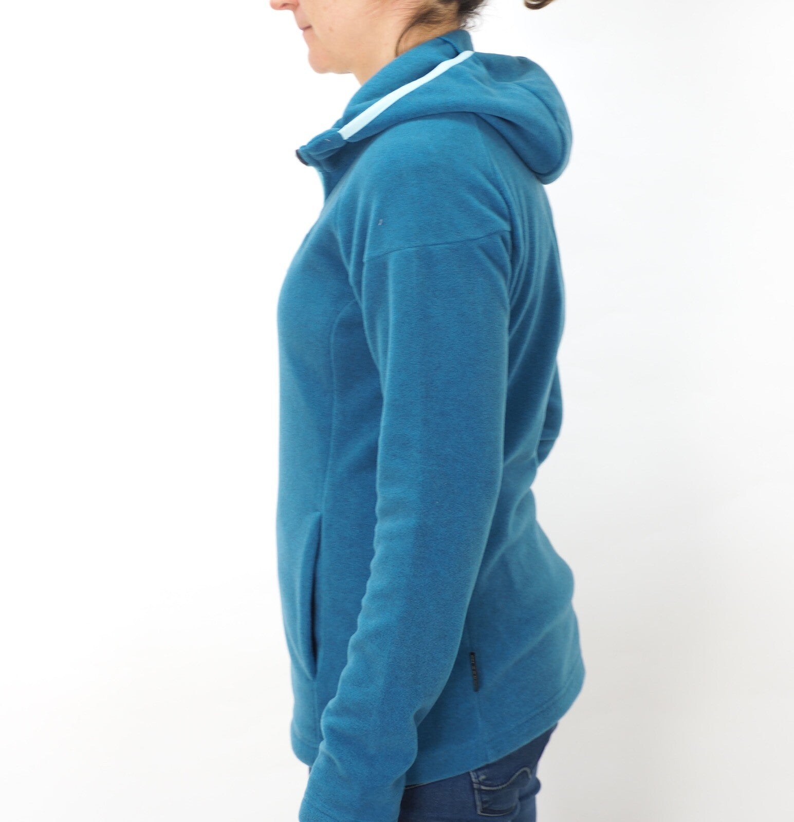 Womens Jack Wolfskin 5007701 Moroccan Blue Zip Up Warm Fleece Hiking Sweatshirt
