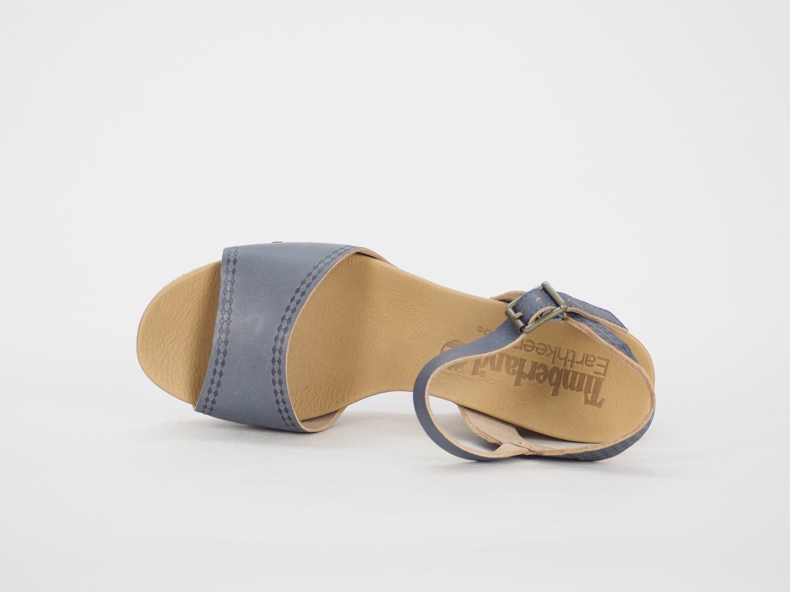 Womens Timberland EK Tilden 8918A Blue Leather Backstrap High Heel Sandals