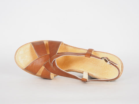 Womens Timberland Marge Canvas 16662 Tan Leather Casual Summer Wedge Sandals