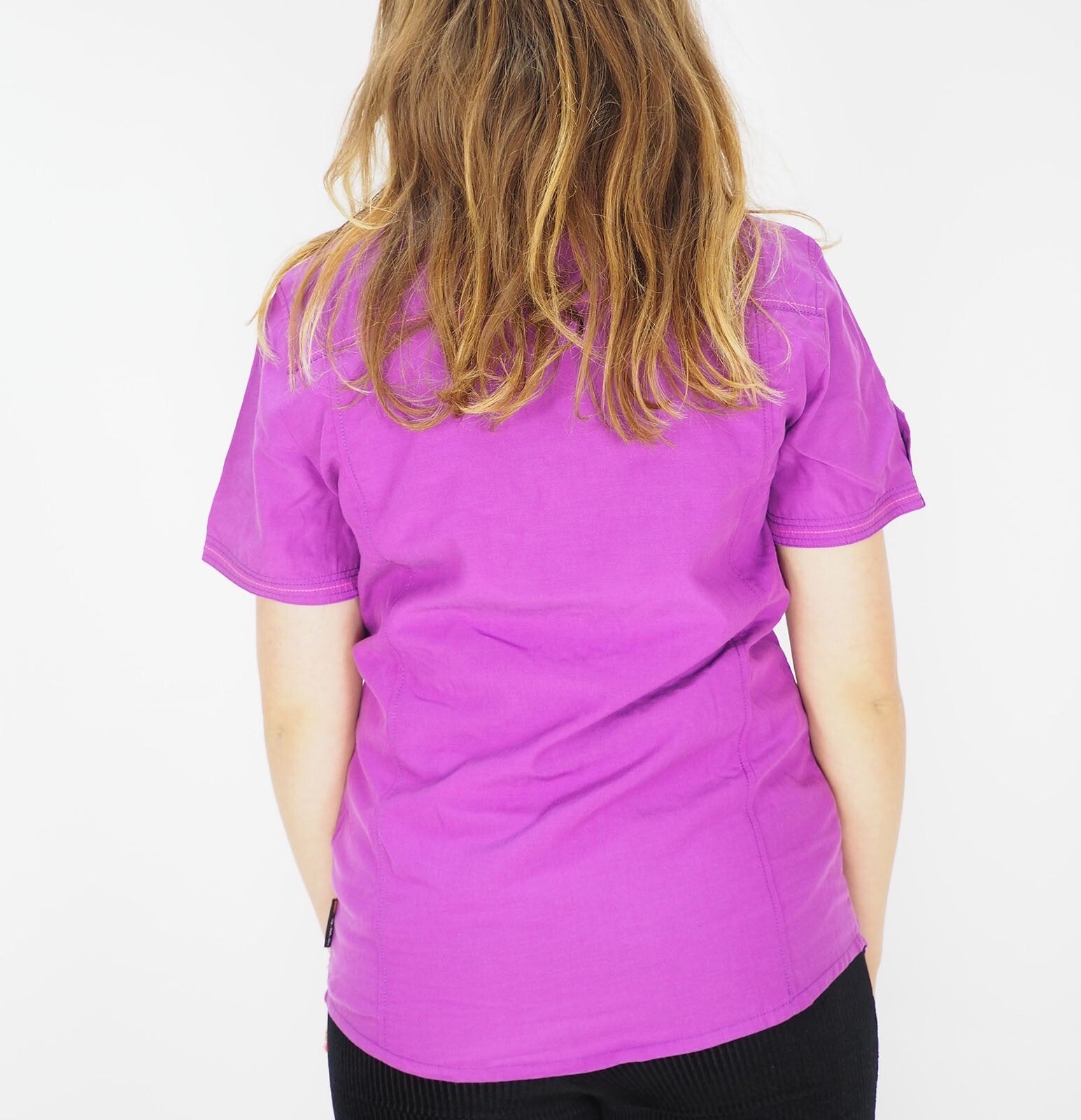 Womens Jack Wolfskin Beyond 1401631 Hyacinth Button Up Casual Short Sleeve Shirt