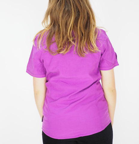 Womens Jack Wolfskin Beyond 1401631 Hyacinth Button Up Casual Short Sleeve Shirt