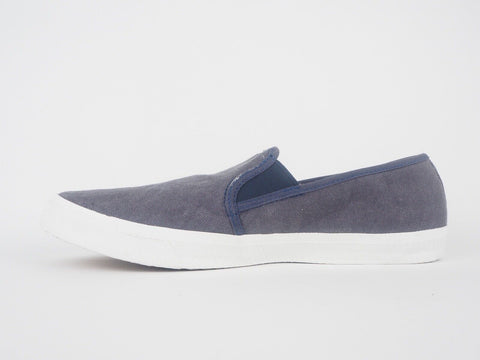 Mens Timberland EK Hookset Camp A1217 Navy Leather Canvas Slip On Trainers