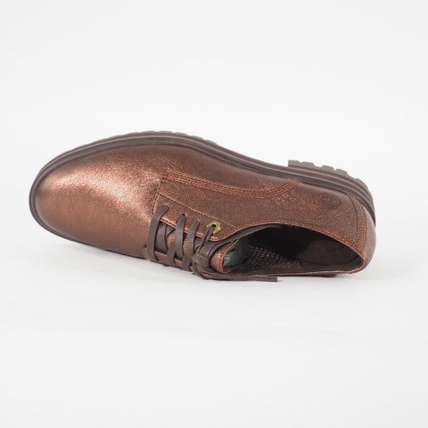 Womens Timberland London Square Oxford A1SLL Copper Leather Lace Walking Shoes