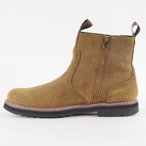 Mens Timberland Squall Canyon A297W Olive Leather Waterproof Zip Chelsea Boots