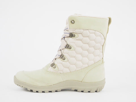 Womens Timberland EK Mount Hope 8513A Cream Leather Textile Waterproof Boots