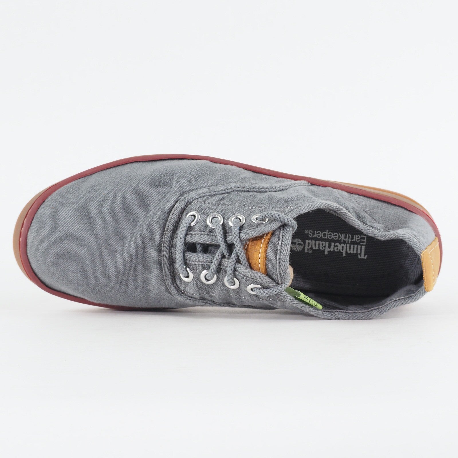 Mens Timberland EK Handcraft 4 Eye 5309A Grey Canvas Lace Up Low Casual Shoes