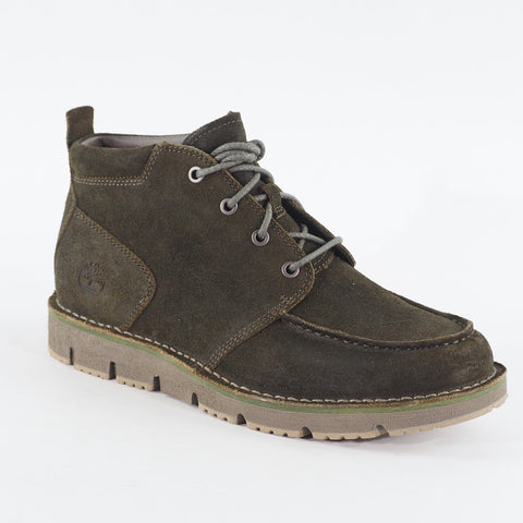 Mens Timberland Westmore Moc Toe Chukka A2KXC Olive Suede Lace Up Casual Boots