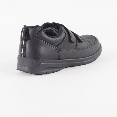 Boys Clarks Reflectace Black Double Strap School Walking Light Kids Shoes