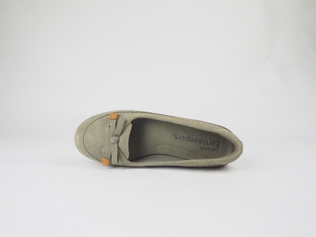 Womens Timberland Falmouth Ballerina 8017R Leather Slips On Flat Grey Shoes