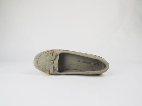 Womens Timberland Falmouth Ballerina 8017R Leather Slips On Flat Grey Shoes