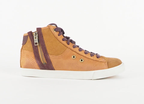 Womens Timberland Earhkeeper Glastenbury Side Zip 8437A Leather Tan Hi Trainers