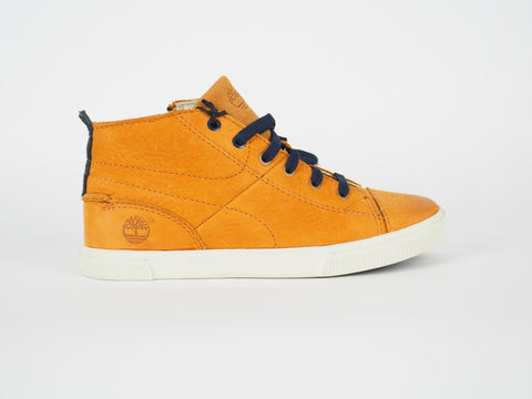 Boys Timberland Hookset Camp A12A5 Wheat Leather Casual Lace Up Winter Boots