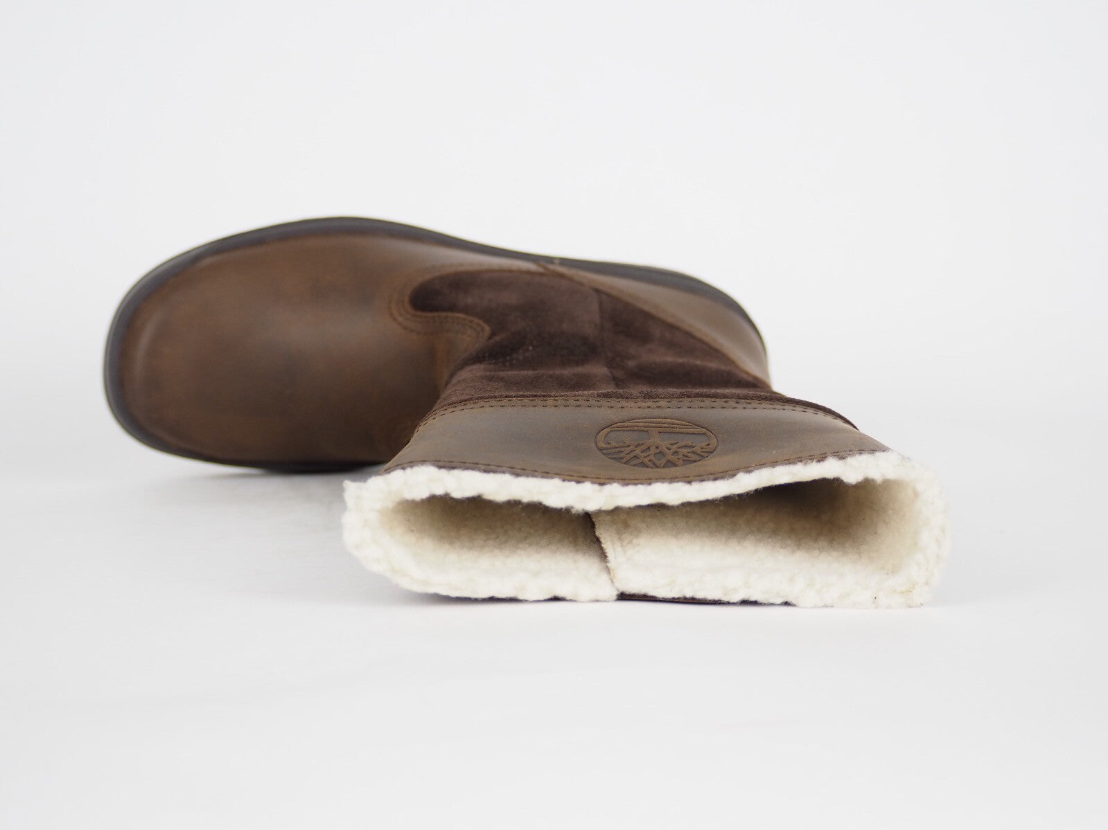 Boys Girls Timberland Ramble Wild Tall A18EL Brown Leather Winter Cotton Boots