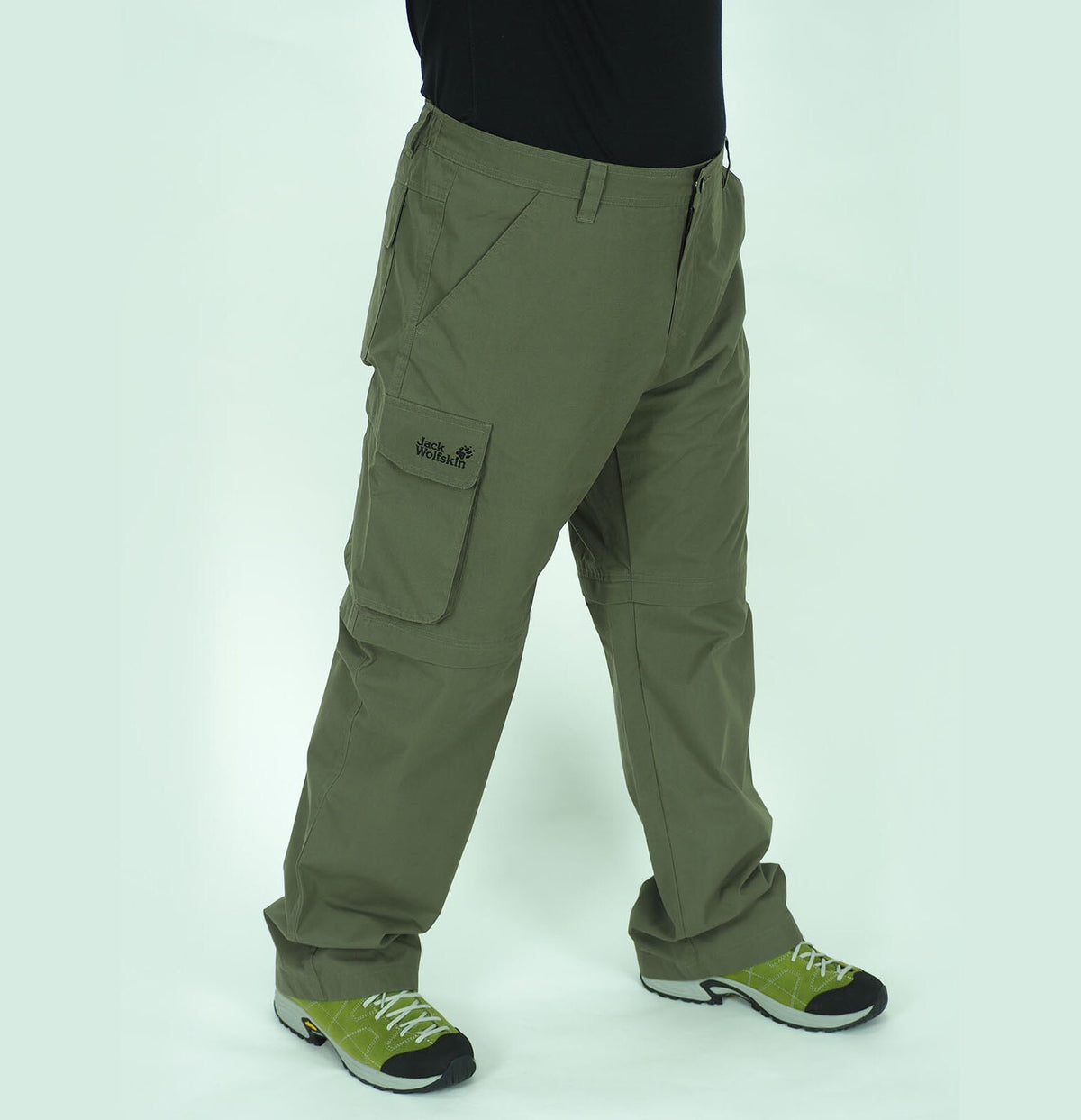 Mens Jack Wolfskin Havana Zip Off 1500821 Granite Regular Fit Hiking Trousers