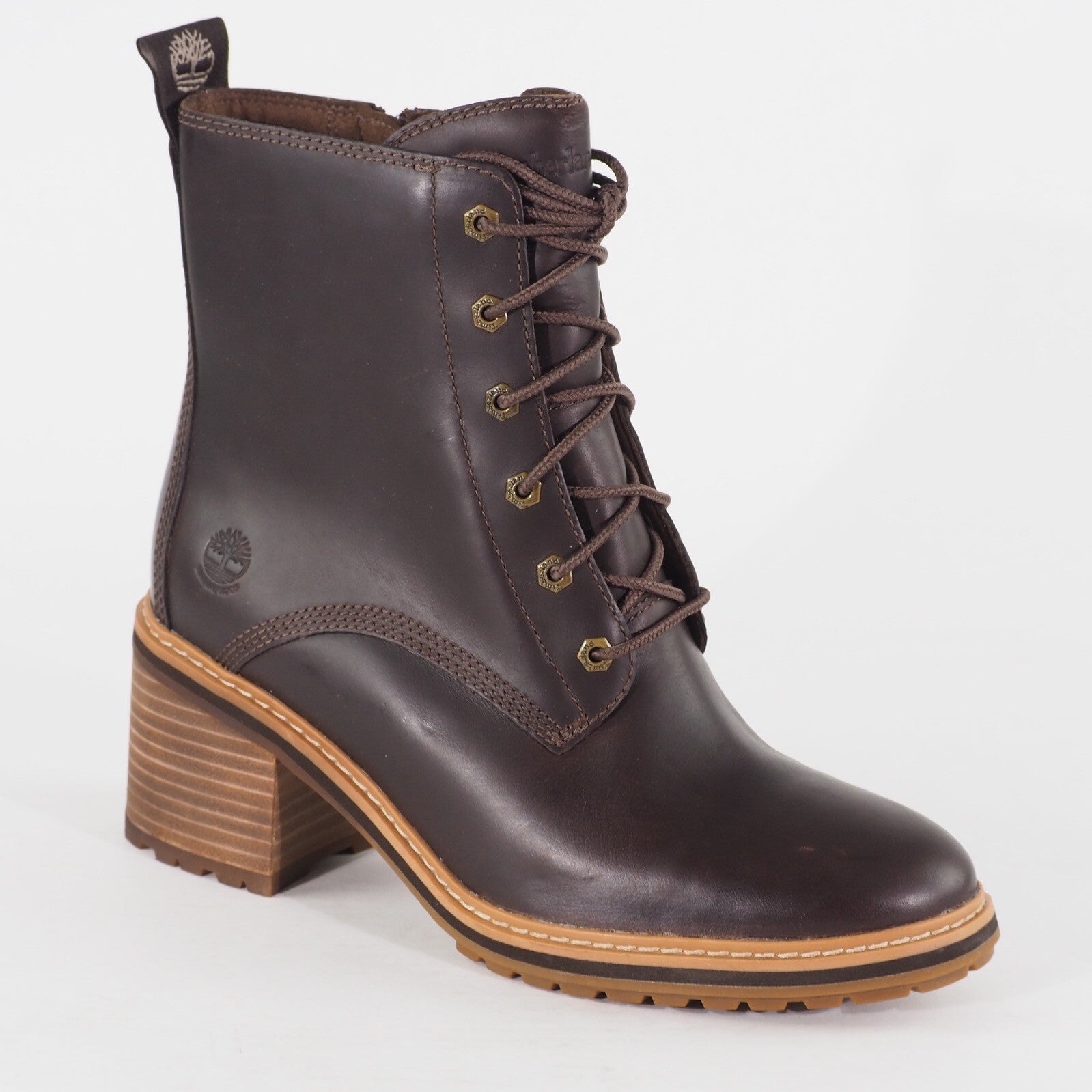 Womens Timberland Sienna High A24TW Brown Leather Lace Waterproof Walking Boots