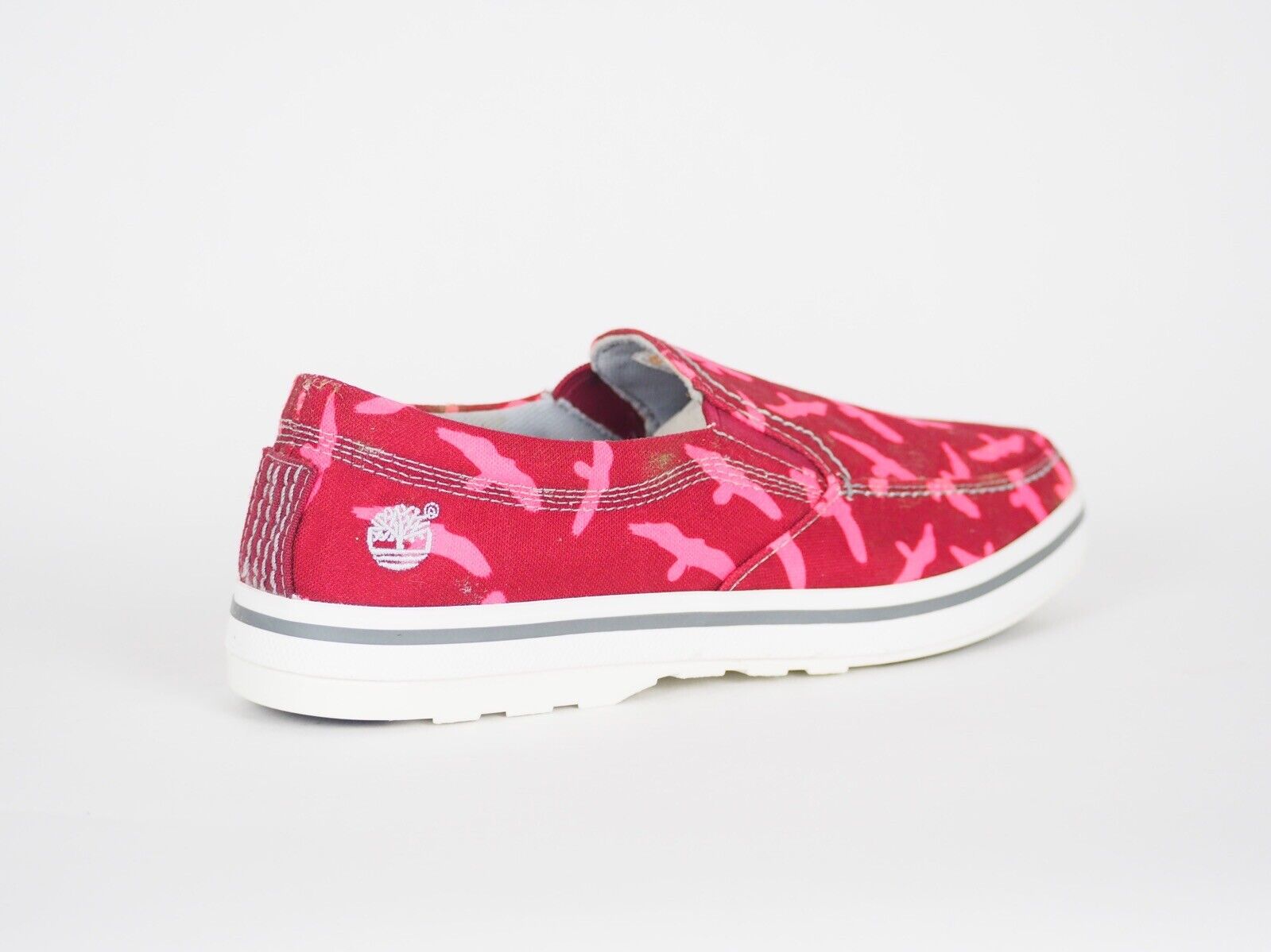 Mens Timberland EarthKeepers Northend Cruiser 6512A Red Canvas Slip On Trainers